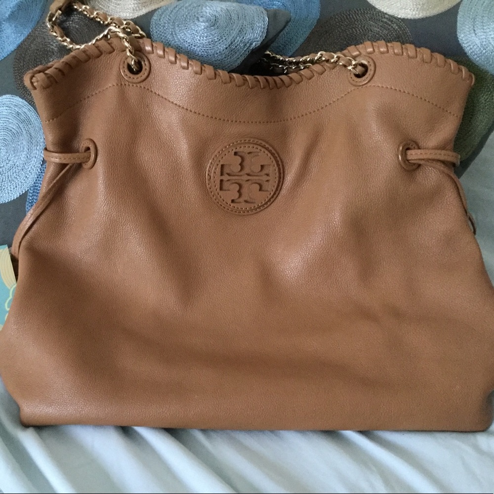EUC Tan Marion slouchy tote